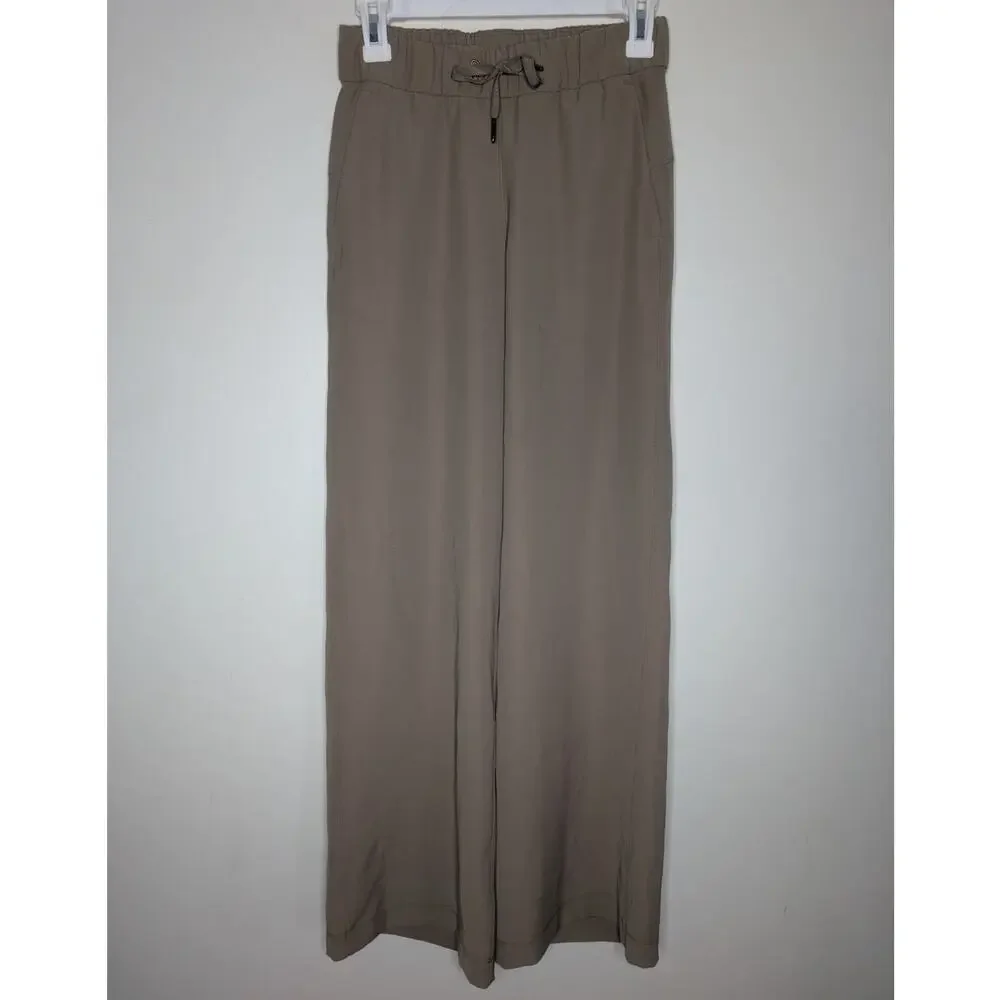 Lululemon On The Fly Wide Leg Pant Travel Woven 31.5